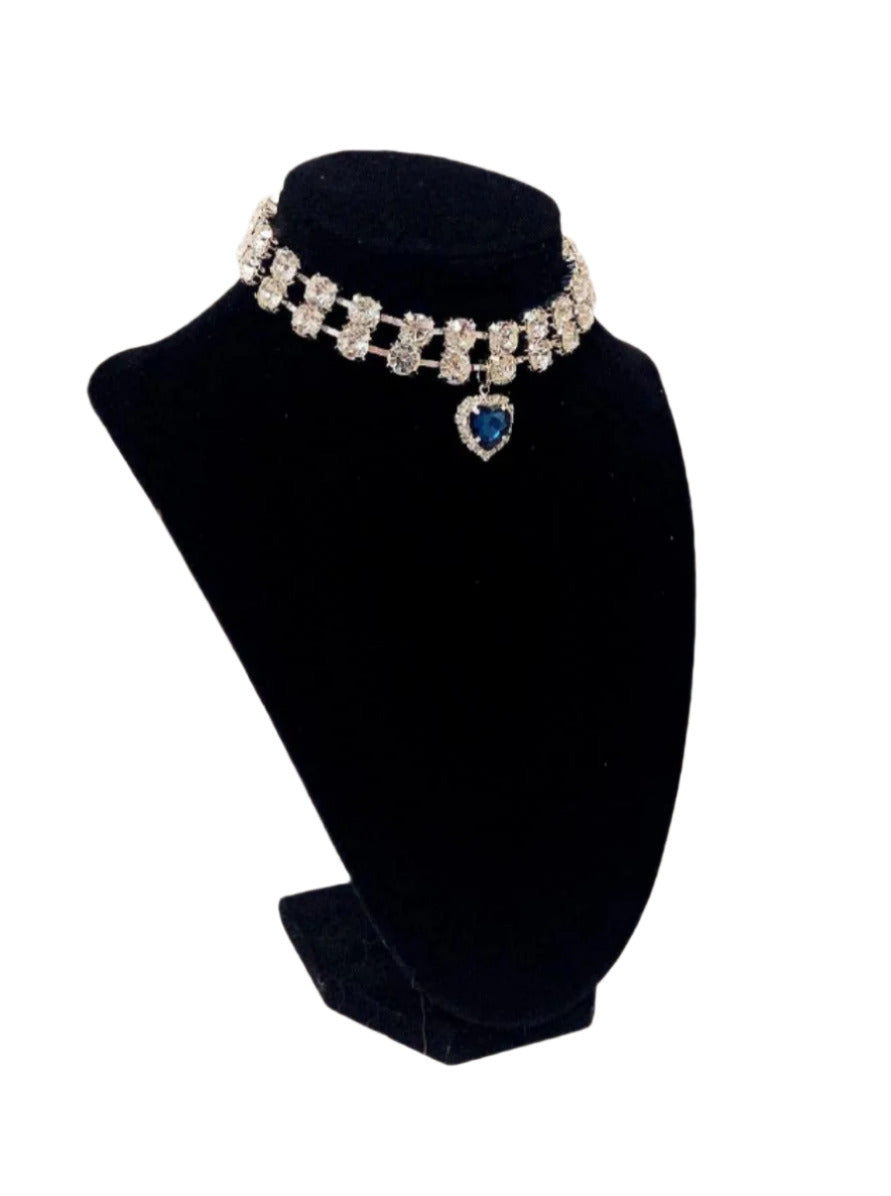 Pet Necklace 2 Strand Magnetic "Hope Diamond"