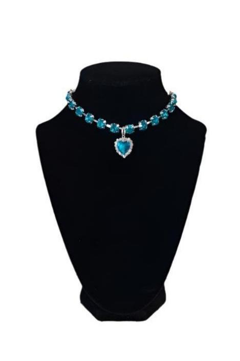 Pet Necklace Aquamarine