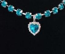 Pet Necklace Aquamarine