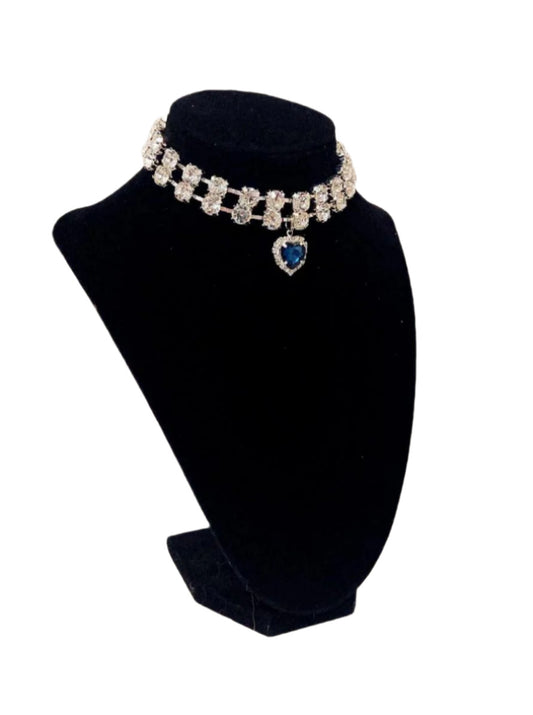 Pet Necklace 2 Strand Magnetic "Hope Diamond"