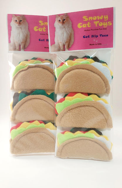 Cat Nip Taco Toy Snowy's 6 Pack