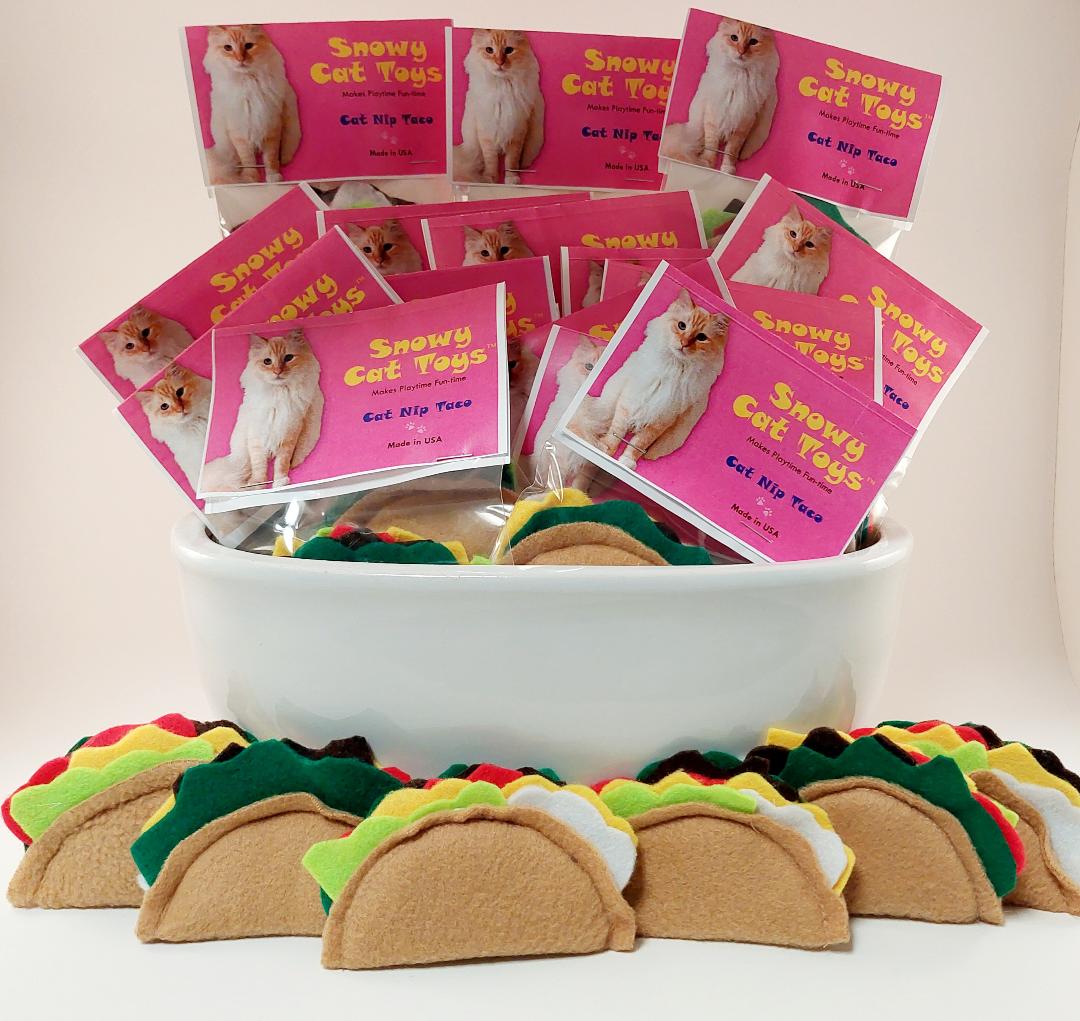 Cat Nip Taco Toy Snowy's 6 Pack